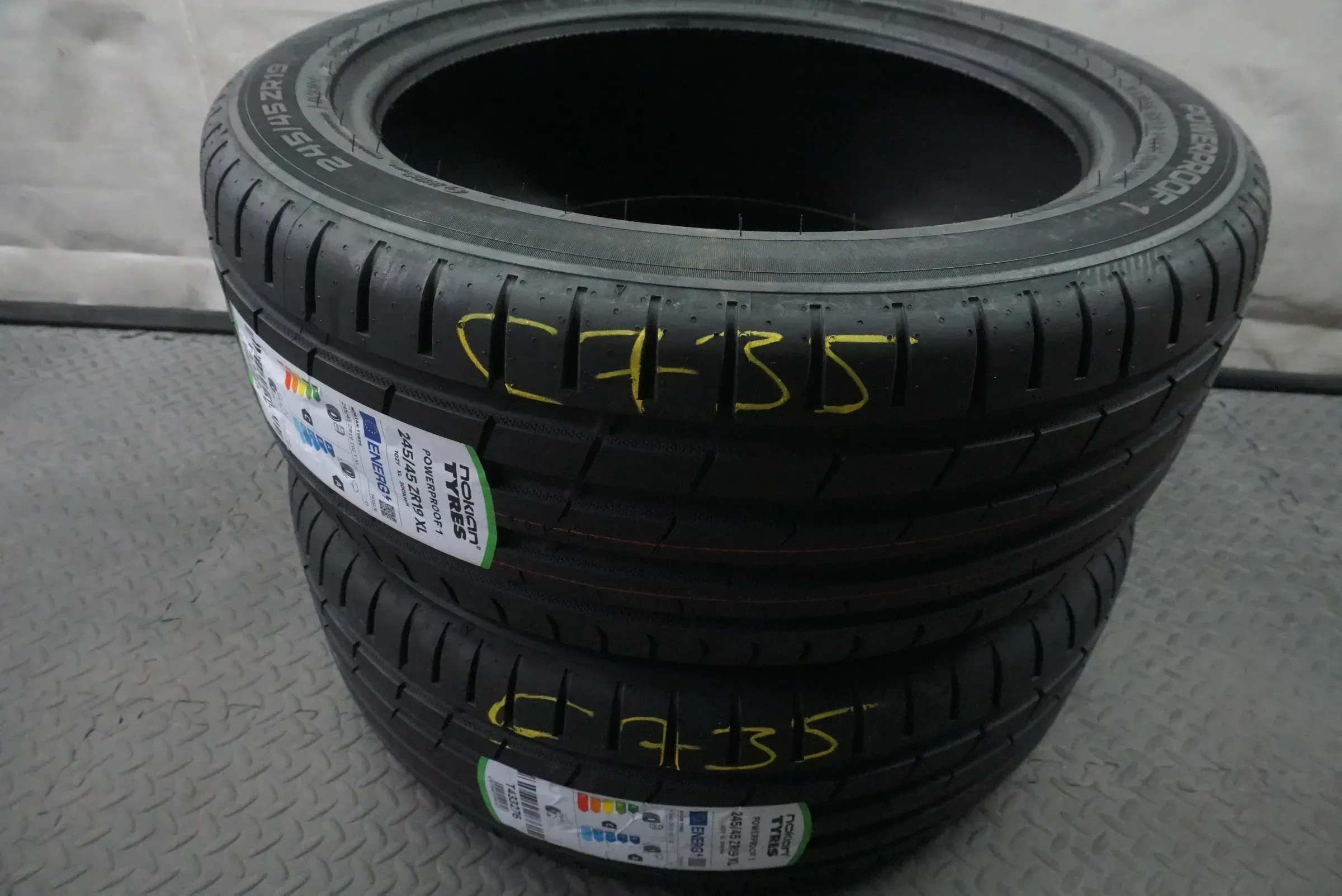 2x 245/45R19 102Y Nokian Powerproof 1 Sommerreifen 2023 Neu C735 - Bild 1